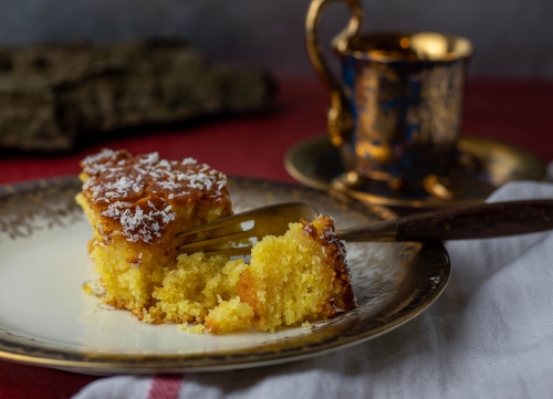 Revani - griechischer Grießkuchen mit Orange - Dailyvegan