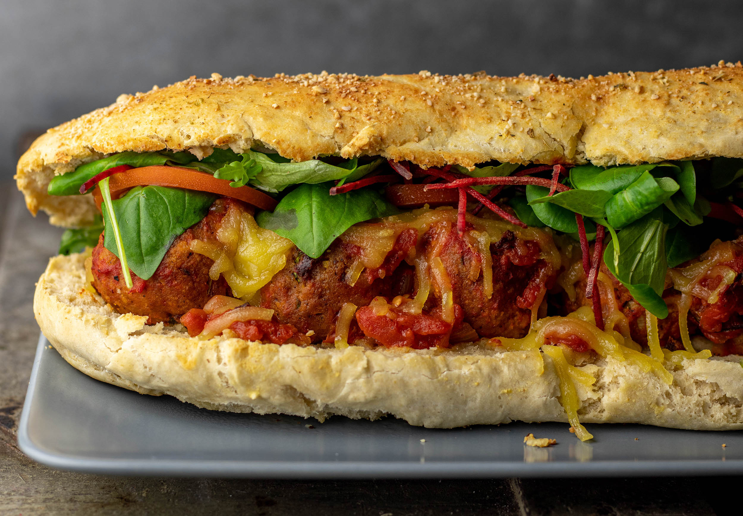 Meatball Sandwich With Homemade Subway Bread Dailyvegan