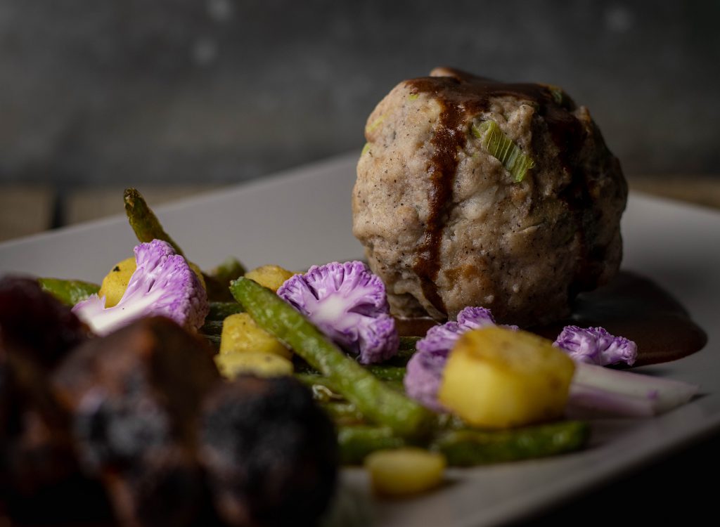 Buchweizenknödel mit Lauchzwiebel