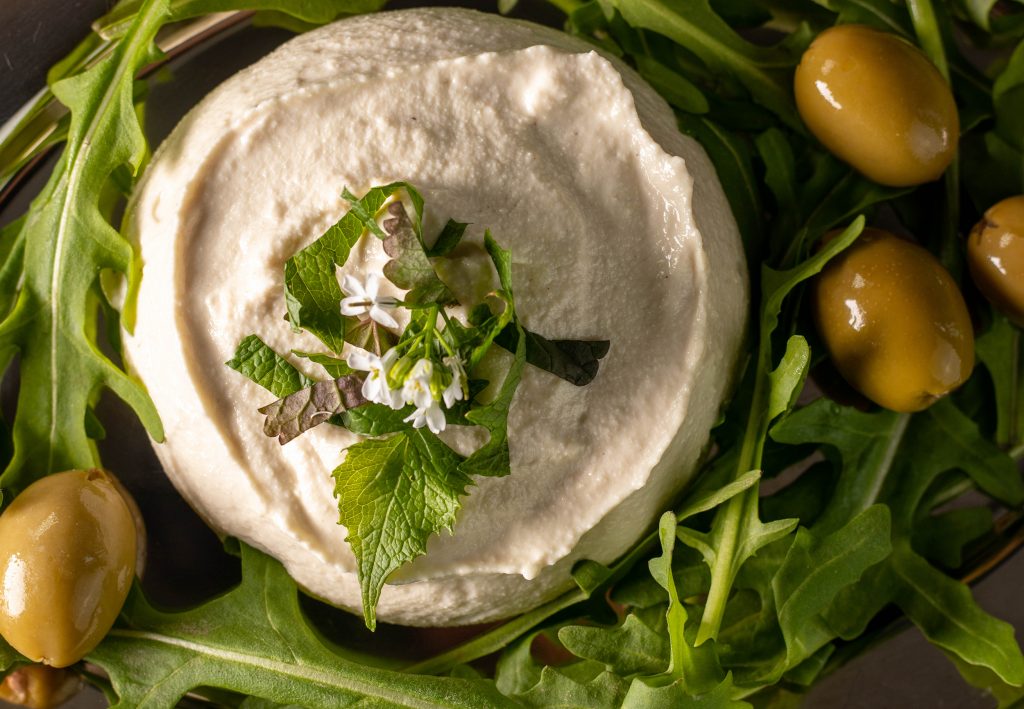 Veganer Ricotta, aus Cashews und Seidentofu.