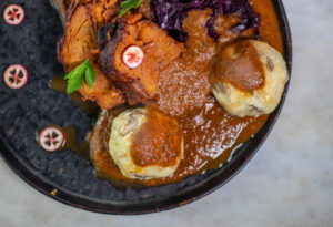 Pilzknödel einfach selbstgemacht und vegan.