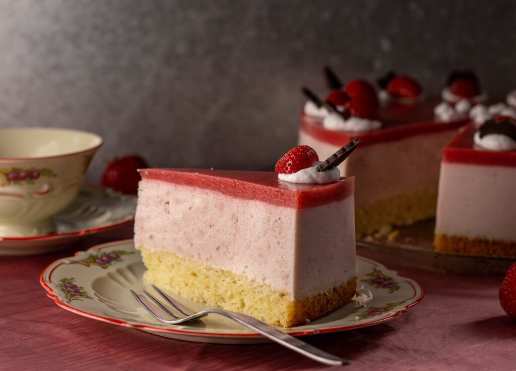 Strawberry cake is enjoyed by the whole family and all friends