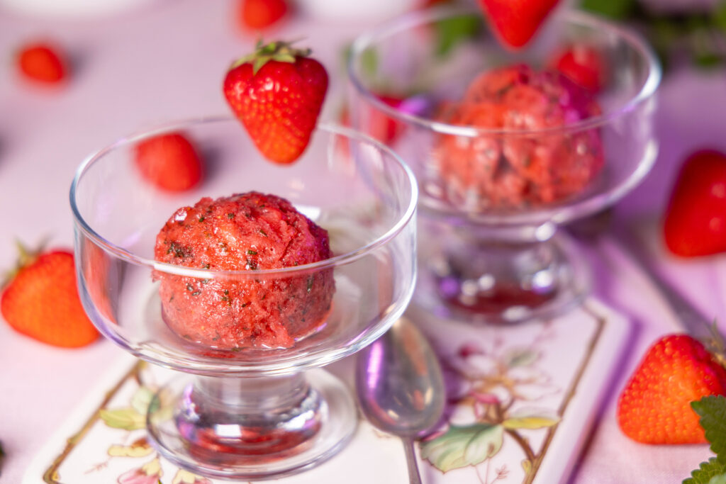 Dieses selbstgemachte Sorbet ist die fruchtige, aromatische Sommererfrischung!