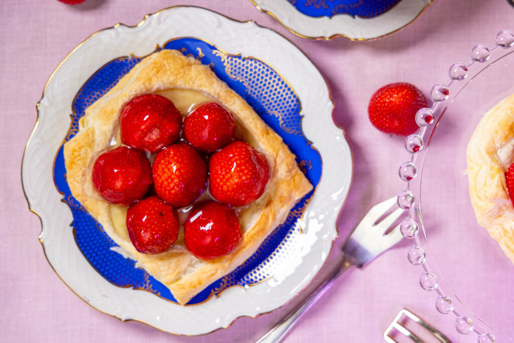 Erdbeerplunder: einfach backen mit Erdbeeren