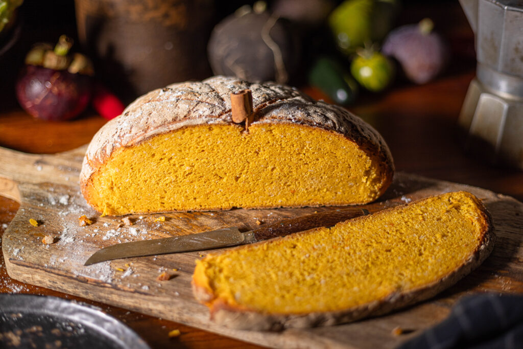 Kürbisbrot als Roggenbrot - sättigend, gesund und lecker.