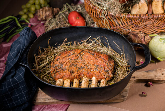 Seitankarree als Heubraten - veganer Heubraten