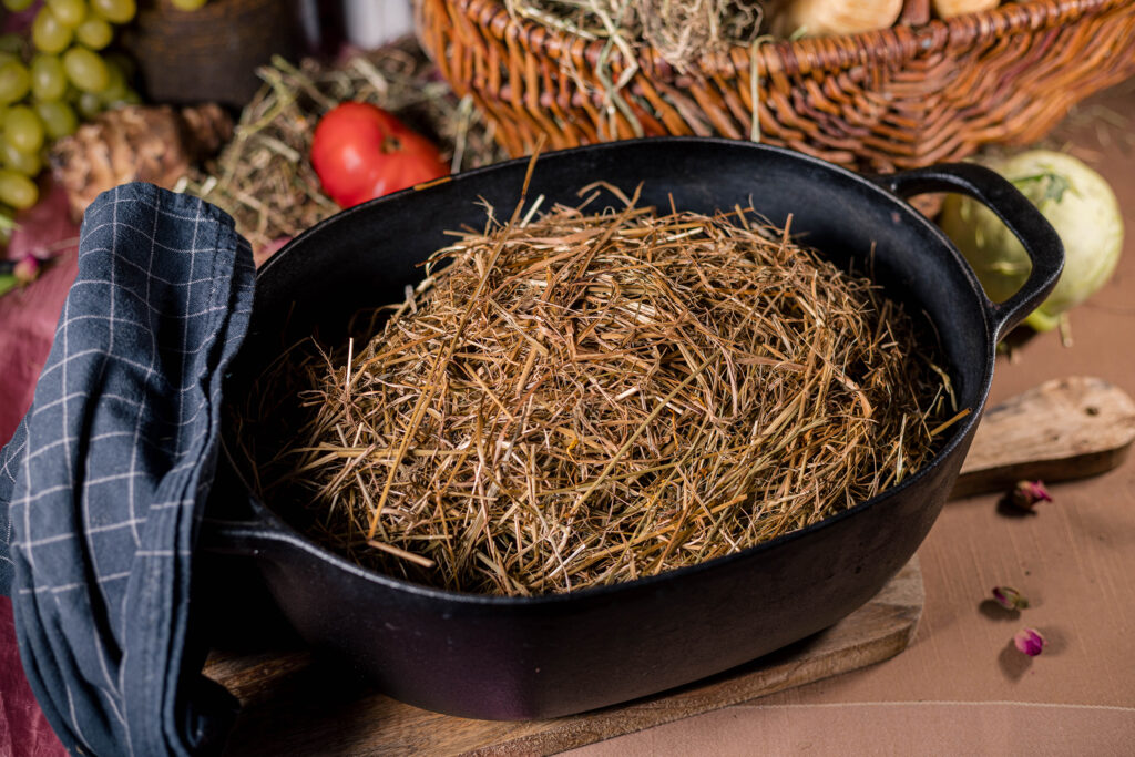 4. Veganes Seitankarree als Heubraten frisch gegart aus dem Ofen.