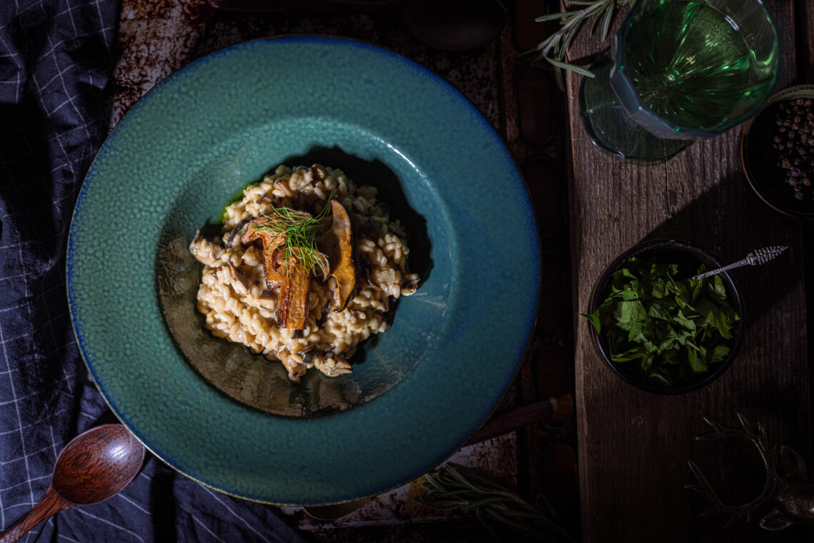 Steinpilz-Risotto mit frischen Steinpilzen