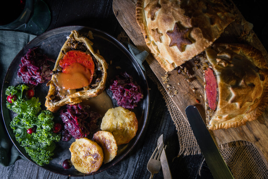 Perfektes Weihnachtsessen: veganes Filet Wellington.