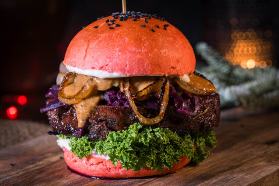 Weihnachtsburger, vegan, perfekt für Reste vom Weihnachtsessen